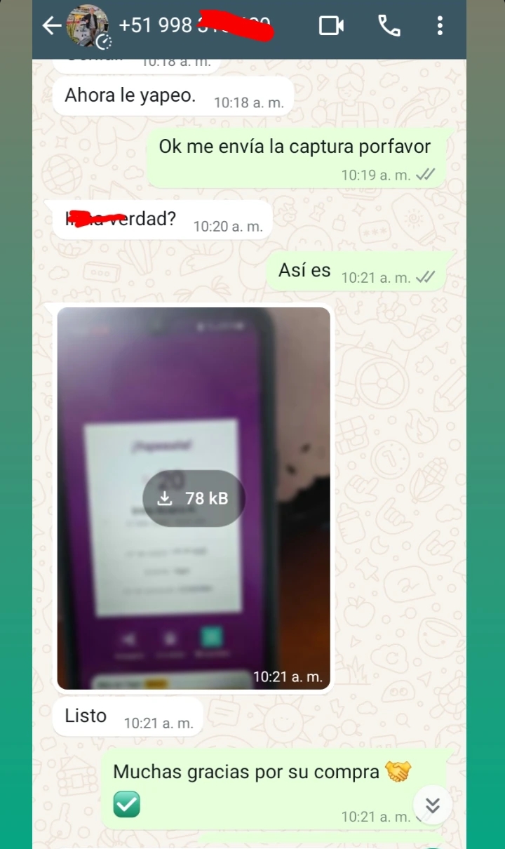 Venta realizada 20